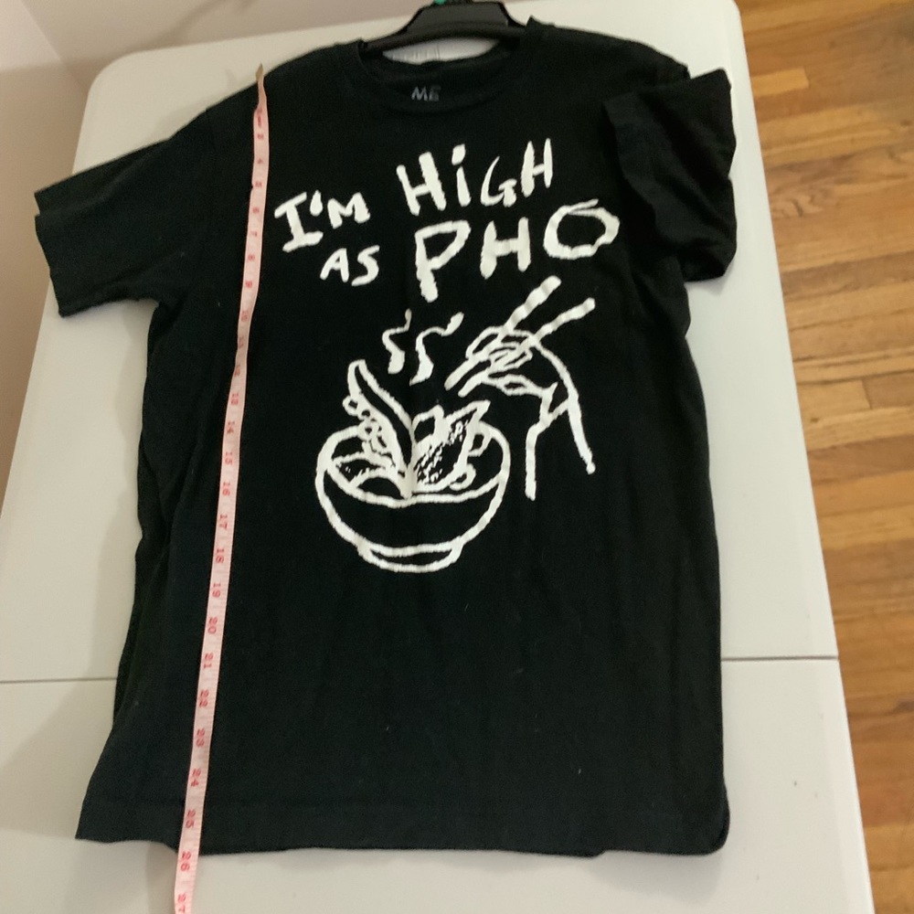 Pun High as Pho Graphic T-Shirt size M Black